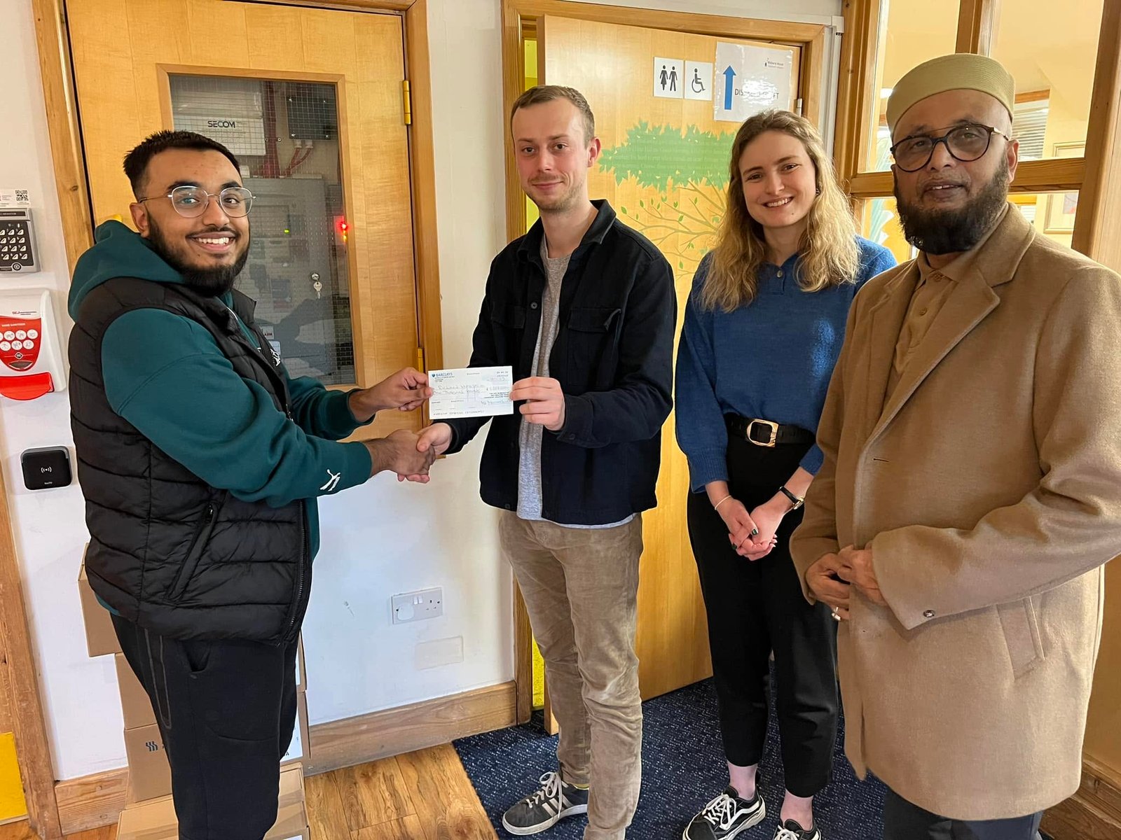 Charitable donation handover