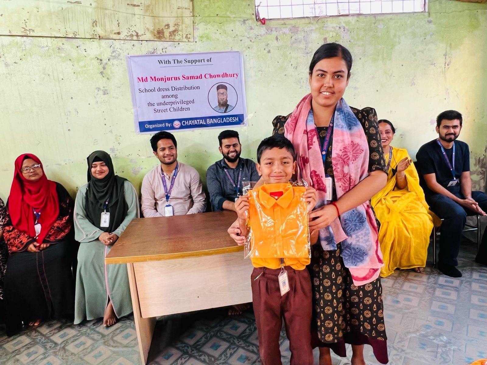 School dress distribution among underprivileged children