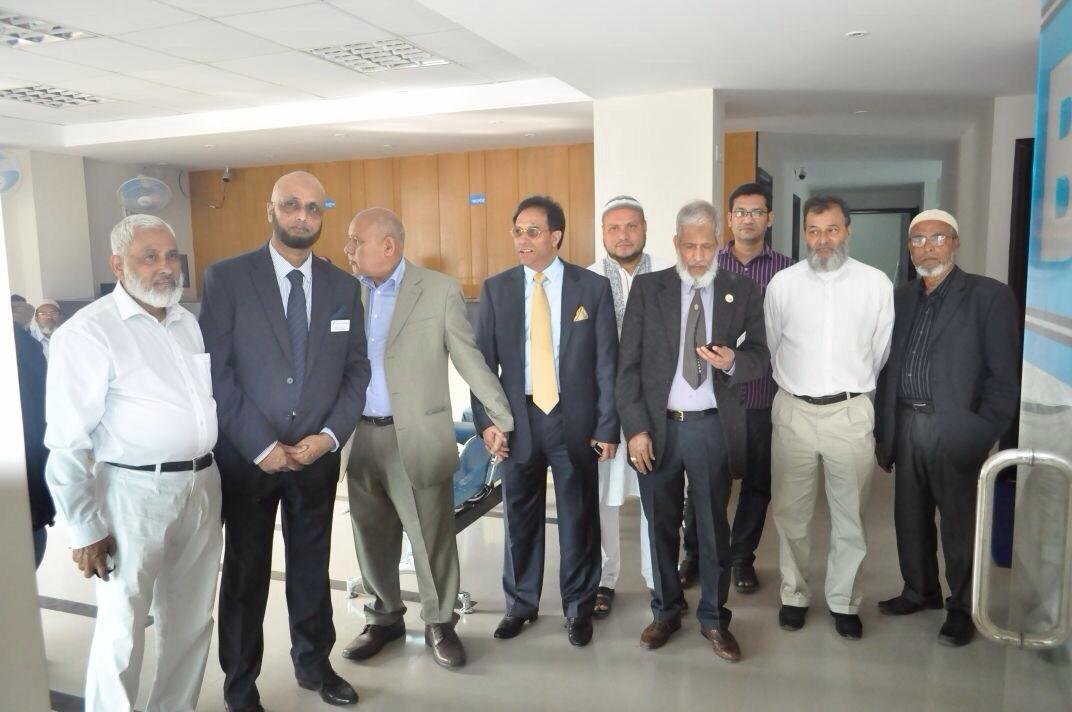 Hospital team in the Beani Bazar Cancer & General Hospital lobby